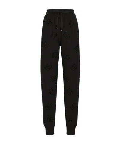 Dolce & Gabbana Jersey Jogging Pants With Cut-out In Black