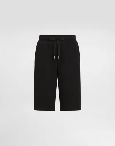 DOLCE & GABBANA JERSEY JOGGING SHORTS WITH LOGO TAG