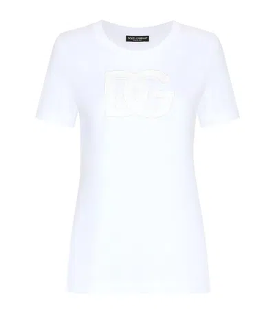 DOLCE & GABBANA JERSEY LOGO-PATCH T-SHIRT
