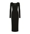 Dolce & Gabbana Long-sleeve Square-neck Midi Dress