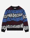 Dolce & Gabbana Felpa Giroc.man.lung In Blue