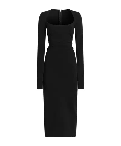 Dolce & Gabbana Jersey Sheath Dress In Black