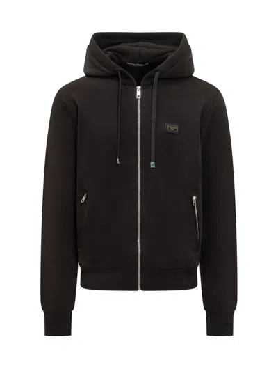 Dolce & Gabbana Jersey Sweatshirt In Black