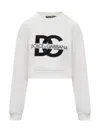 Dolce & Gabbana Logo-embroidered Pullover Sweatshirt In Bianco Ottico