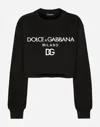 Dolce & Gabbana Jersey Sweatshirt With Dolce&gabbana Print In Black