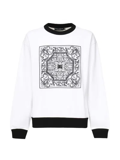 Dolce & Gabbana Jersey Sweatshirt With Print In Animal Print