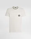 Dolce & Gabbana Pocketed Ribbed Neck T-shirt In Neutral