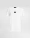 Dolce & Gabbana Jersey T-shirt With Dg Logo Embroidery In White
