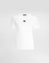 Dolce & Gabbana Jersey T-shirt With Dg Logo Embroidery In White