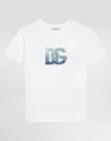 Dolce & Gabbana Jersey T-shirt With Dg Logo In Multicolor