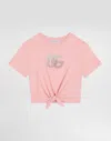Dolce & Gabbana Jersey T-shirt With Dg Logo In Pink