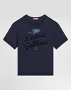 Dolce & Gabbana Jersey T-shirt With Dolce&gabbana Logo In Blue