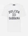 Dolce & Gabbana Jersey T-shirt With Dolce&gabbana Logo Embroidery And Lettering In Animal Print