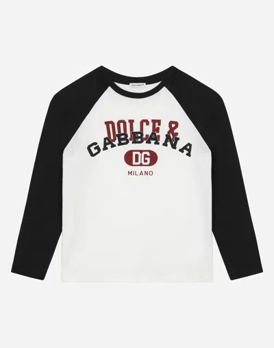 Dolce & Gabbana T-shirt Manica Lunga In Multicolor
