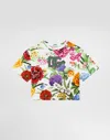 Dolce & Gabbana Jersey T-shirt With Floral Print In Print