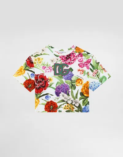 Dolce & Gabbana Jersey T-shirt With Floral Print