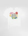 Dolce & Gabbana Jersey T-shirt With Flowers And Dg Logo In White