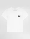 Dolce & Gabbana Jersey T-shirt With Logo Plate In White