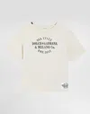 Dolce & Gabbana Jersey T-shirt With Print And Logo Patch In White