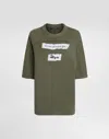 Dolce & Gabbana Panelled Graphic-print T-shirt In Green