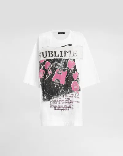 Dolce & Gabbana Jersey T-shirt With Print In White