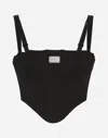 Dolce & Gabbana Square Collar Logo Sling In Black