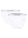 Dolce & Gabbana Jersey Trunks (pack Of Two) In White