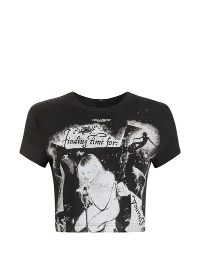 Dolce & Gabbana Jersey T-shirt In Black