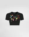 Dolce & Gabbana Jersey T-shirt With Applications In Black