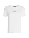 Dolce & Gabbana Logo Cotton Crew Neck Regular Fit T-shirt In White