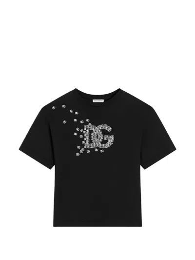 Dolce & Gabbana Kids' Jersey T-shirt With Logo In Black