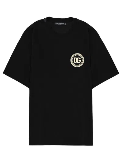 Dolce & Gabbana Jersey T-shirt With Patch In Black