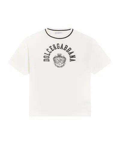 Dolce & Gabbana Jersey T-shirt With Print In White