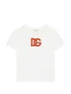 Dolce & Gabbana Jersey T-shirt With Sequin Logo Embroidery In White