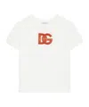 Dolce & Gabbana Jersey T-shirt With Sequin Logo Embroidery In White
