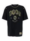 Dolce & Gabbana Oversized Black T-shirt With Dg00 Print In Black