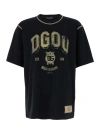 Dolce & Gabbana Oversized Black T-shirt With Dg00 Print In Black