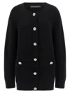 Dolce & Gabbana Oversized Cardigan Featuring Ribbed Texture In Black