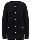 Dolce & Gabbana Oversized Cardigan Featuring Ribbed Texture In Black