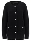 Dolce & Gabbana Jewel Buttons Cardigan Sweaters And Cardigans Black In Black