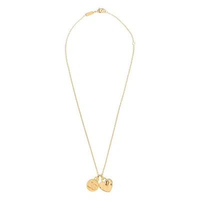 Dolce & Gabbana Logo-pendant Necklace In Gold
