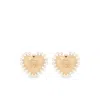 Dolce & Gabbana Heart Earrings With Beaded Detailing In Gold