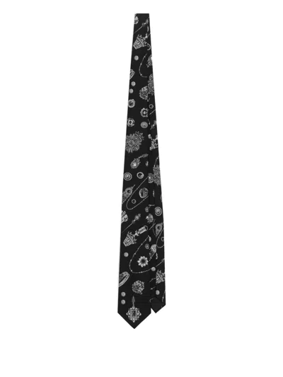 Dolce & Gabbana Jewellery-print Tie In Black