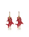 Dolce & Gabbana Dolce And Gabbana Earrings With Coral Branches In Gold