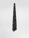 Dolce & Gabbana Jewelry-print Silk Tie In Black