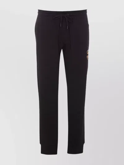 Dolce & Gabbana Jogging Pants With Embroidered Detail And Zip Pockets In Black
