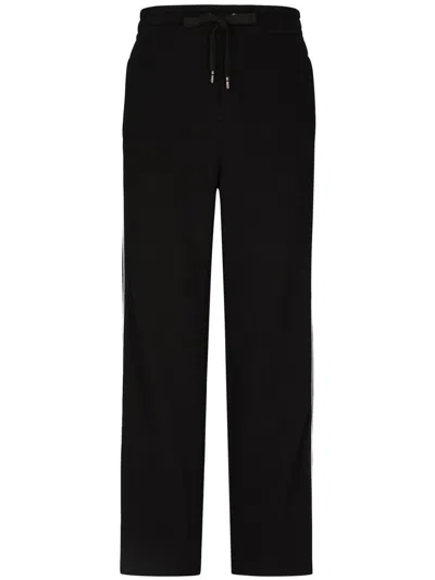 Dolce & Gabbana Jogging Pants With Logo Bands In Black