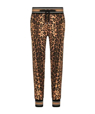 Dolce & Gabbana Leopard-print Cotton Track Pants