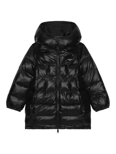 Dolce & Gabbana Jr Kids' Down Filled Comforter In Black