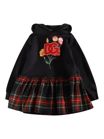 Dolce & Gabbana Jr Kids' Vestido Corto - Multicolor In Black